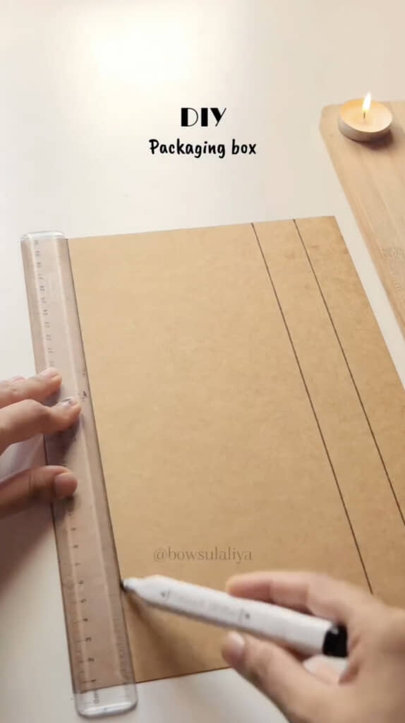 長方形のボール紙1枚で作れます
