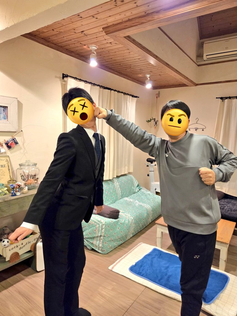 長女の彼氏さん（画像左）と、つよしさん（画像右）
