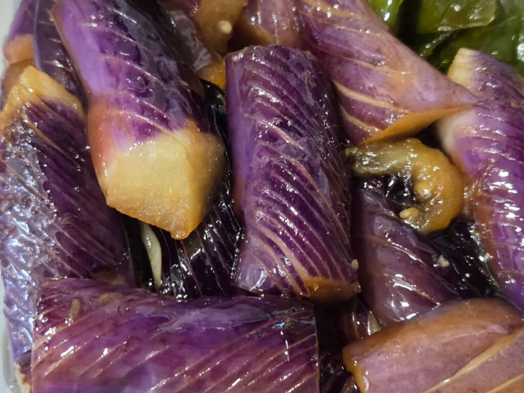 美味しそうな揚げびたしに進化したレイチェル（ナス）