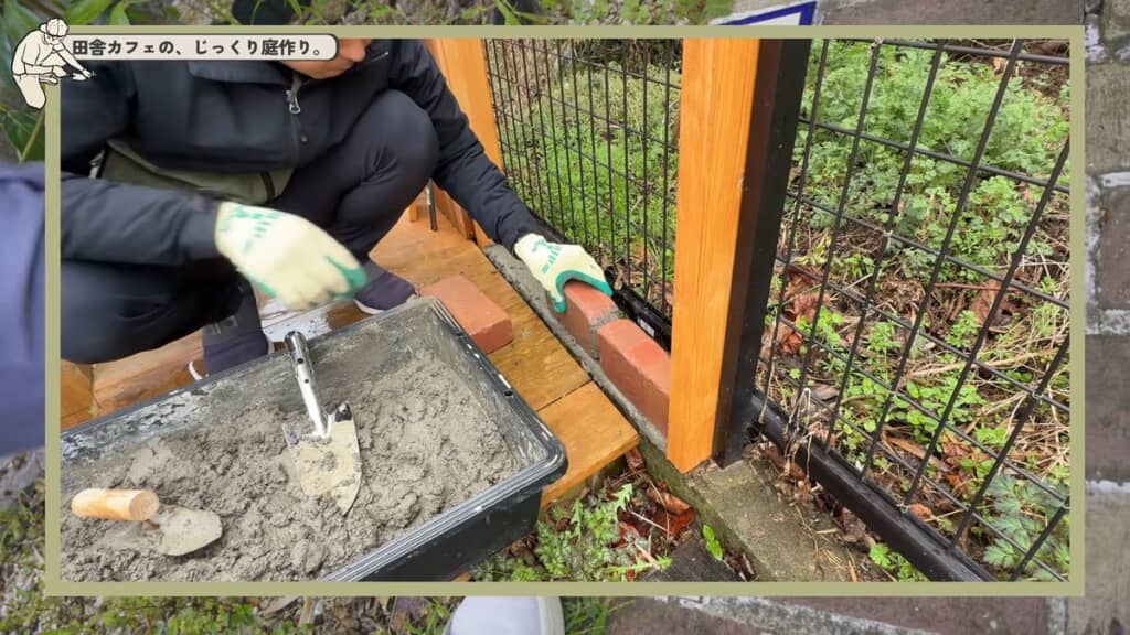 過去に行ったレンガ積みの様子