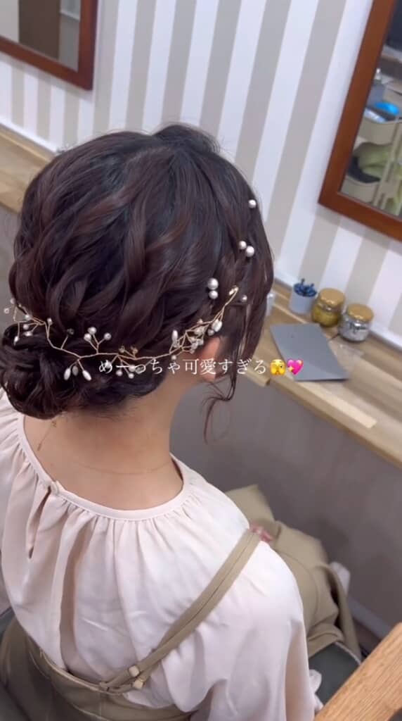 ヘアセットしてもらったれれこさん