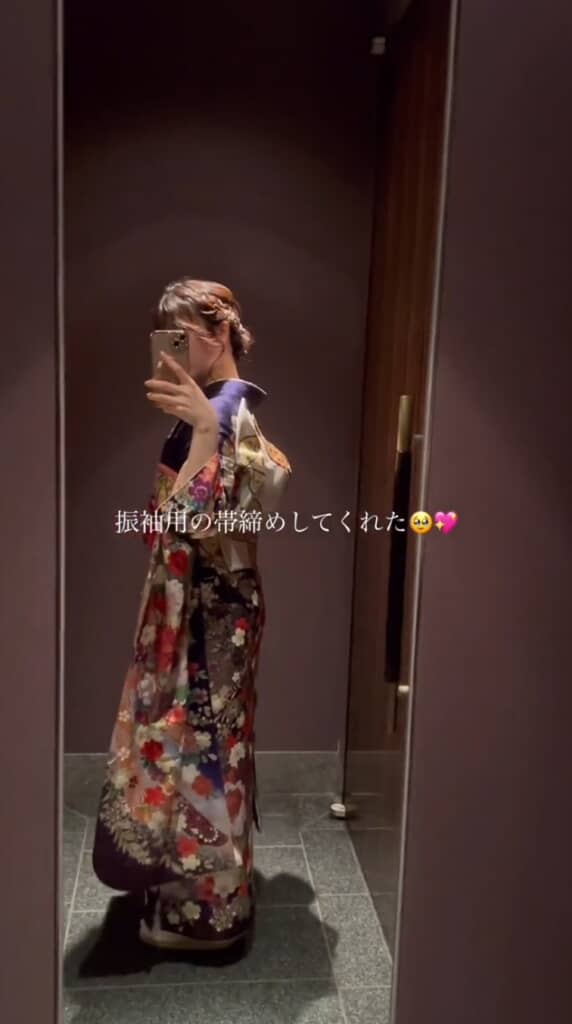 美しい花柄の振袖