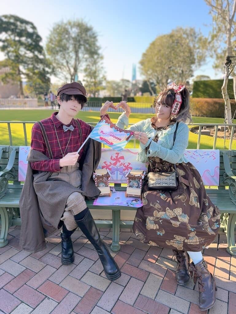 少年装ぽいトラッド系ファッションの夫&chocoさん