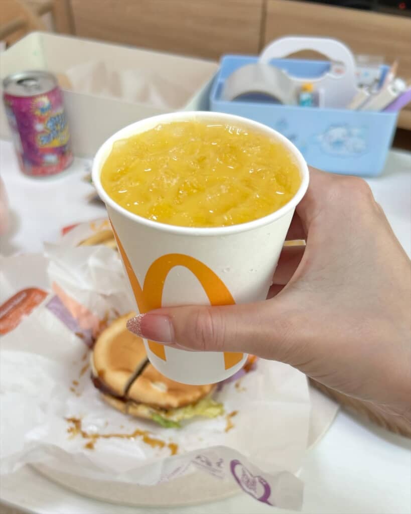 目を疑ったマクドナルドのオレンジジュース