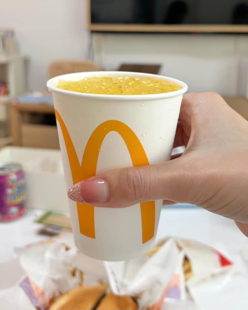 目を疑ったマクドナルドのオレンジジュース