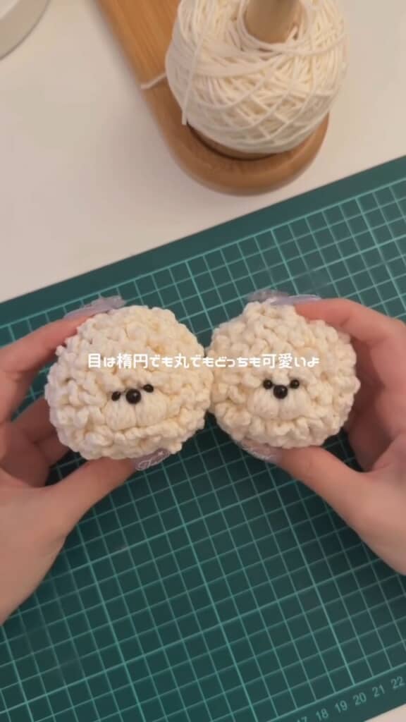 目と鼻を装着