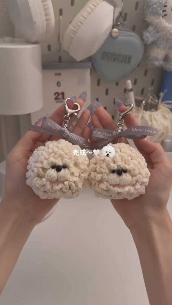 かわいいキーホルダーが完成