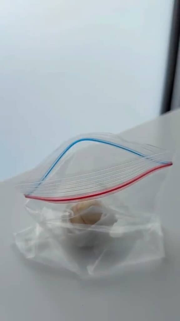 保存袋のチャックは閉じずに、適宜湿らせながら様子を見る