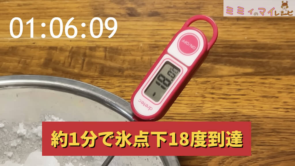 あっという間に氷点下に！