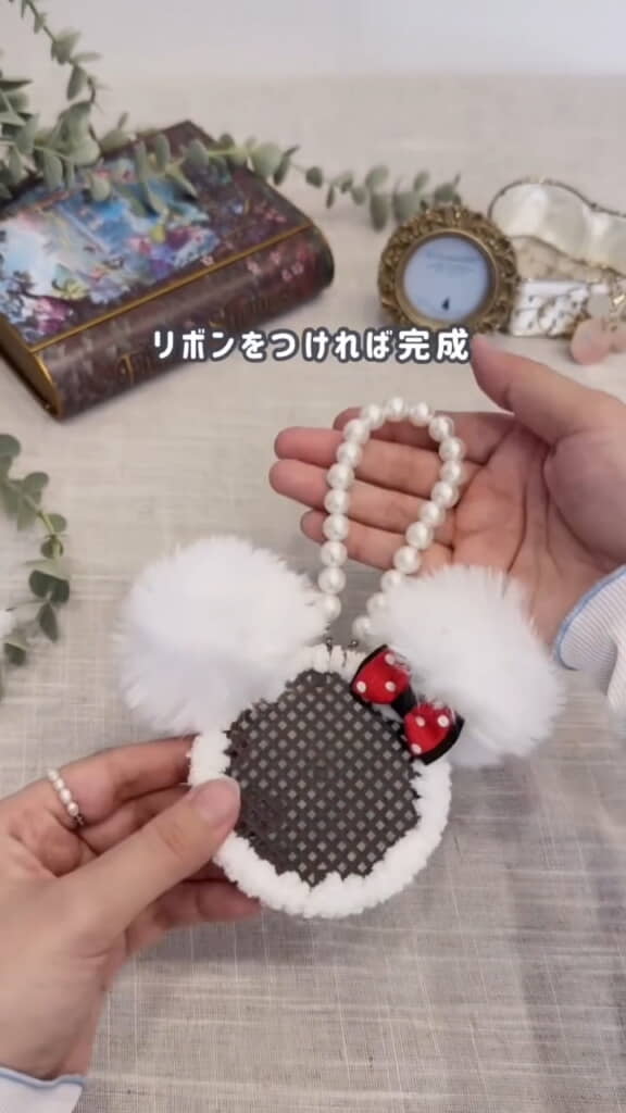 ストラップとリボンを付けて完成！