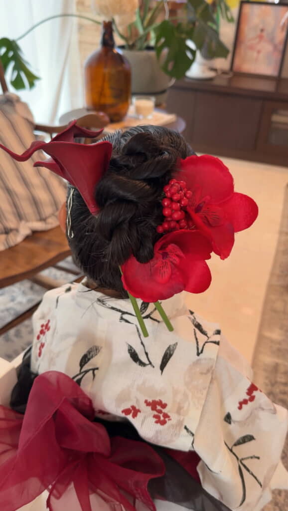 大きな花が華やかで圧倒されます