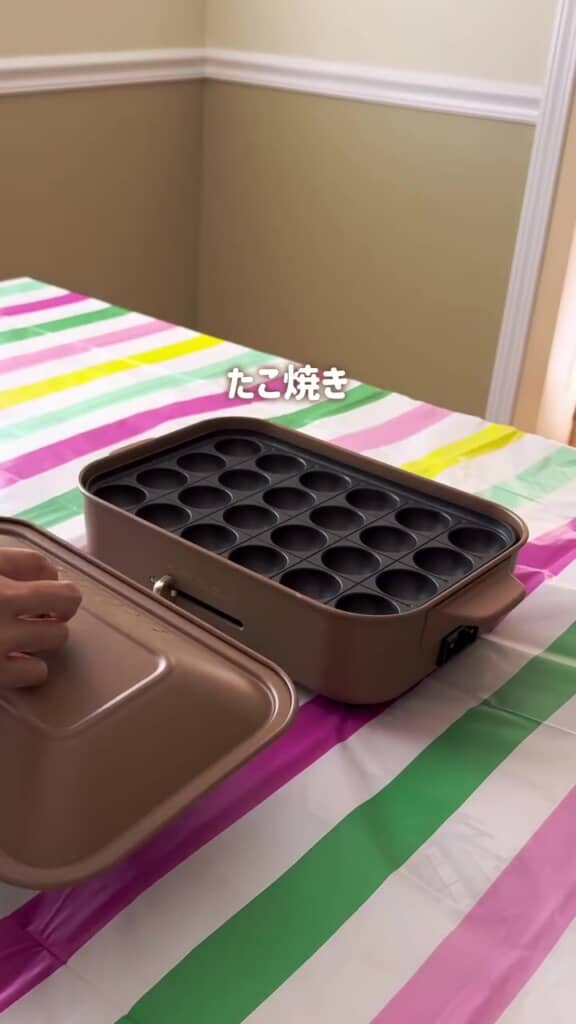 この日のメニューはたこ焼き
