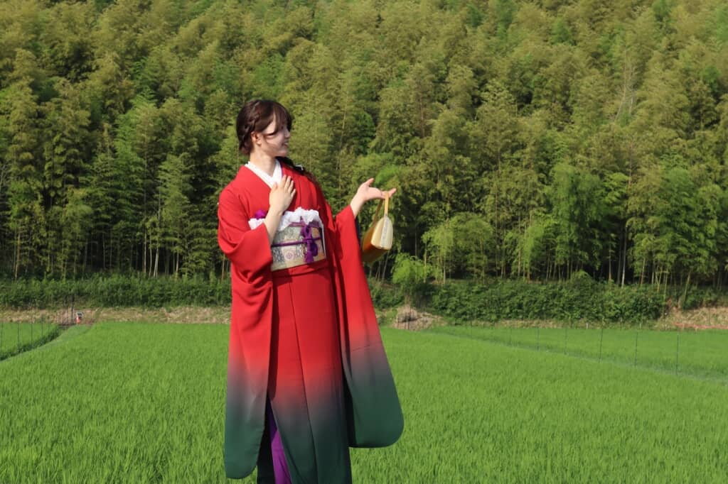 megumiさんの振袖を着た娘さん