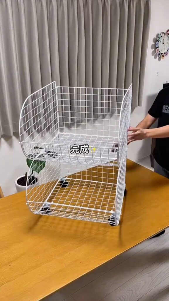 大容量の収納ワゴンが完成