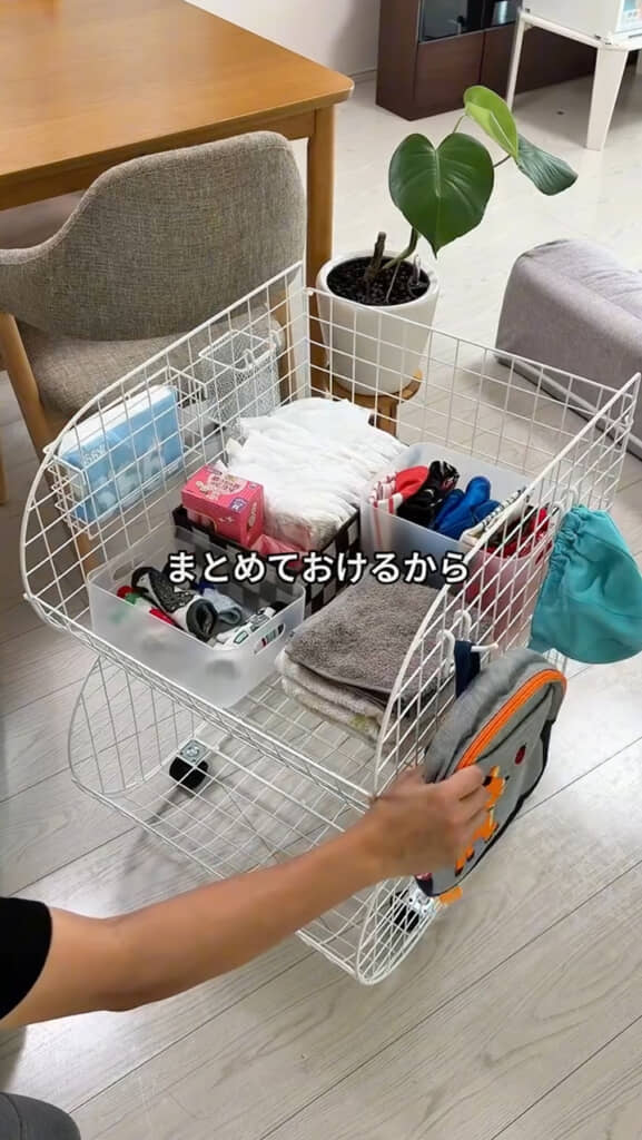 子どもの身支度ラックにも