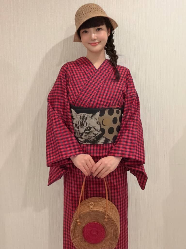 帽子を合わせたコーデ