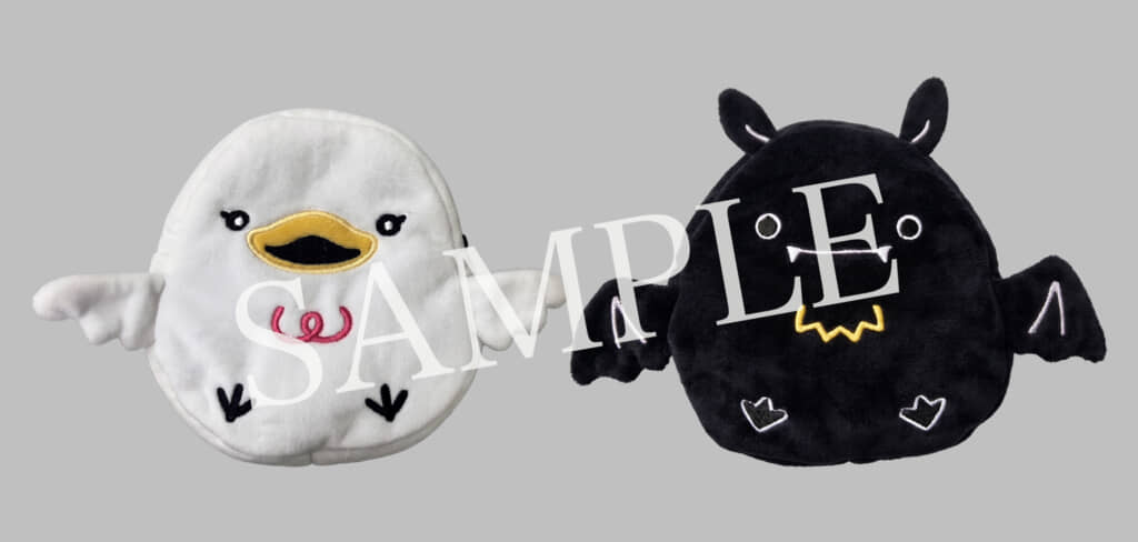 『白鳥とコウモリ』リバーシブルポーチ