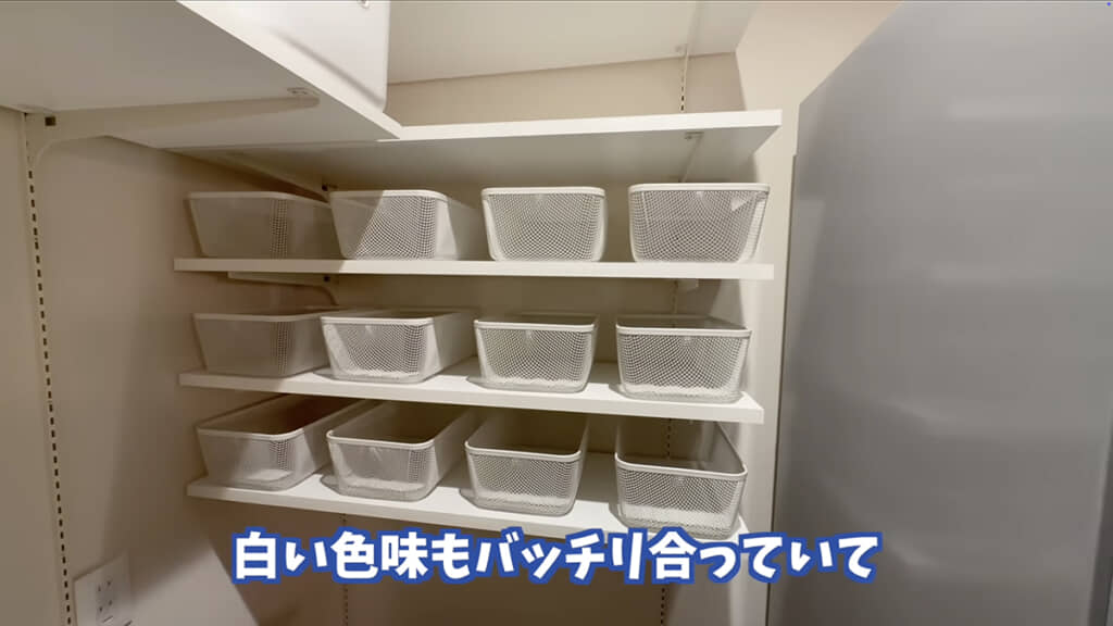 ゆったりとバスケットを並べます