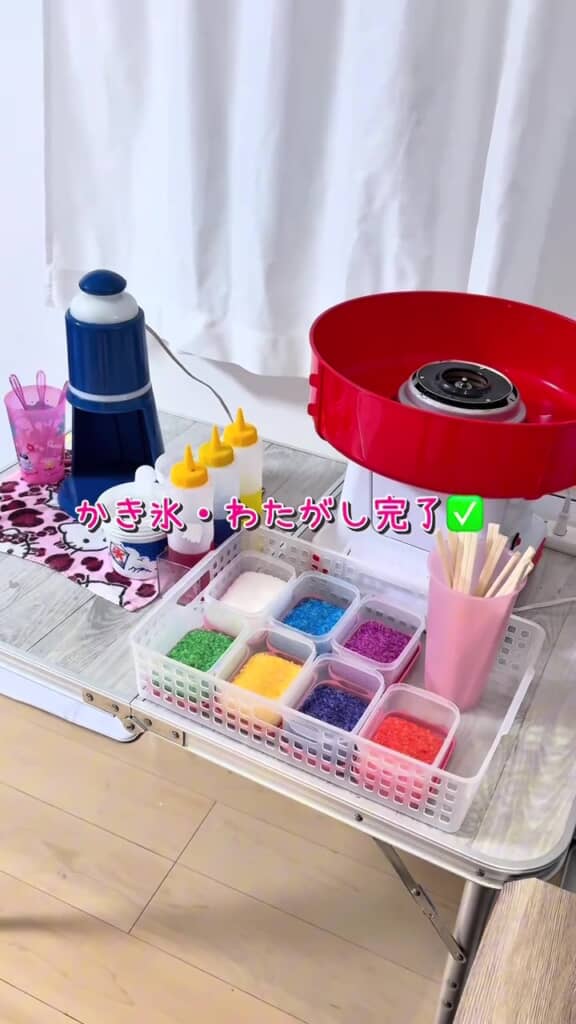 かき氷と綿菓子の準備完了