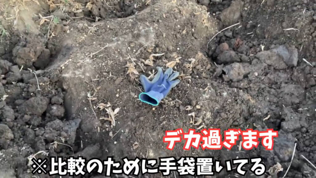 予想以上に大きい岩（？）が出てきました