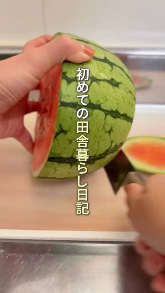 断面の反対側も皮を落とす程度にカット