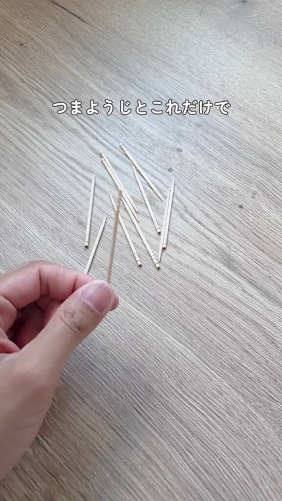 用意するのはつまようじと