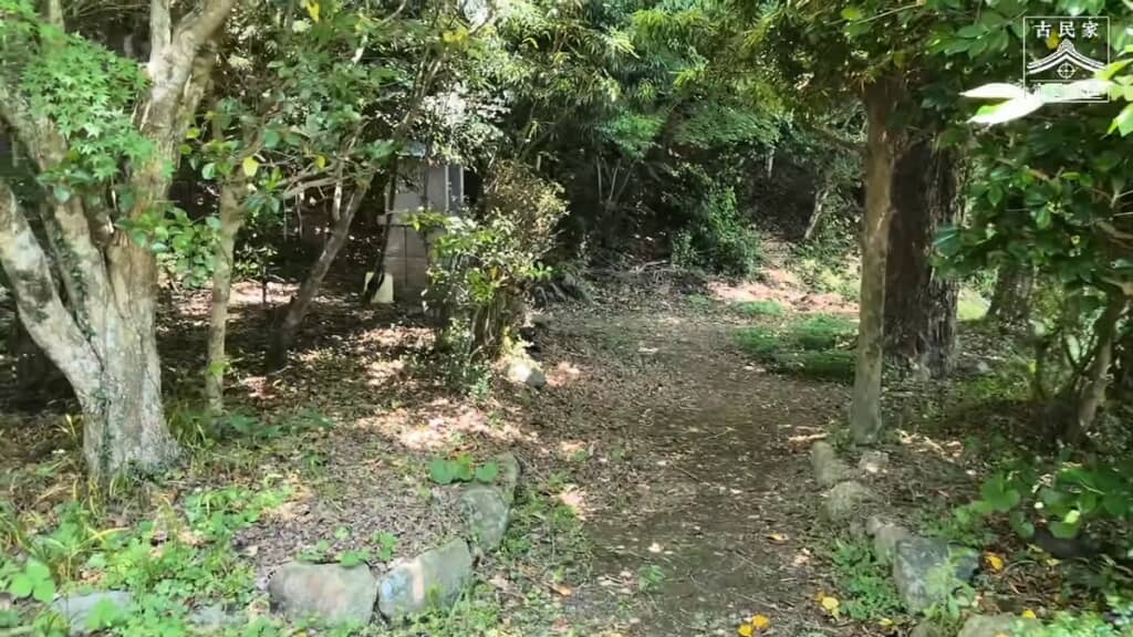 雑草が伸び放題の庭で草刈りをします