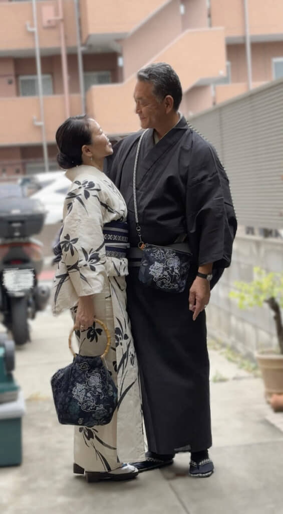 “還暦夫婦”の浴衣リンクコーデ