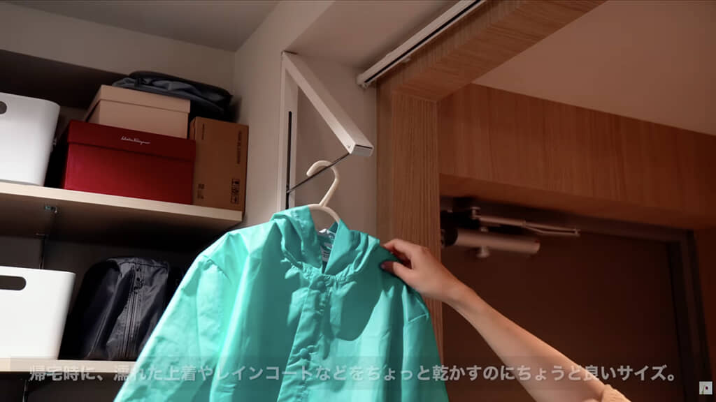 衣類の一時置きに便利なハンガーかけ