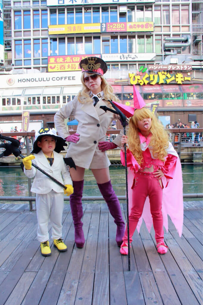 親子3人でONE PIECEコスプレ