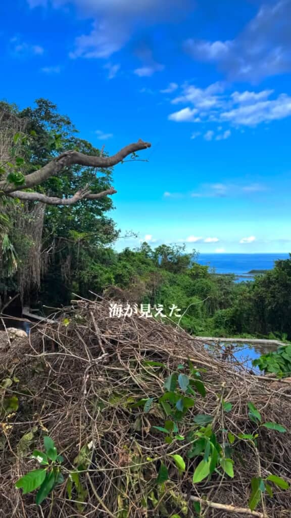 海まで見えるすてきな眺望