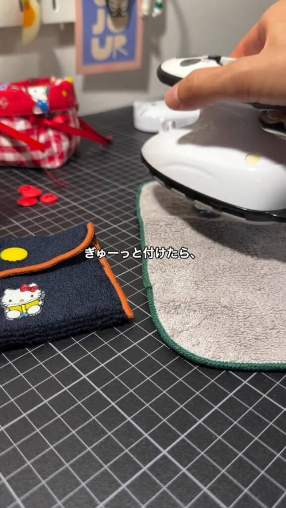お好みのワッペンを貼り付けます