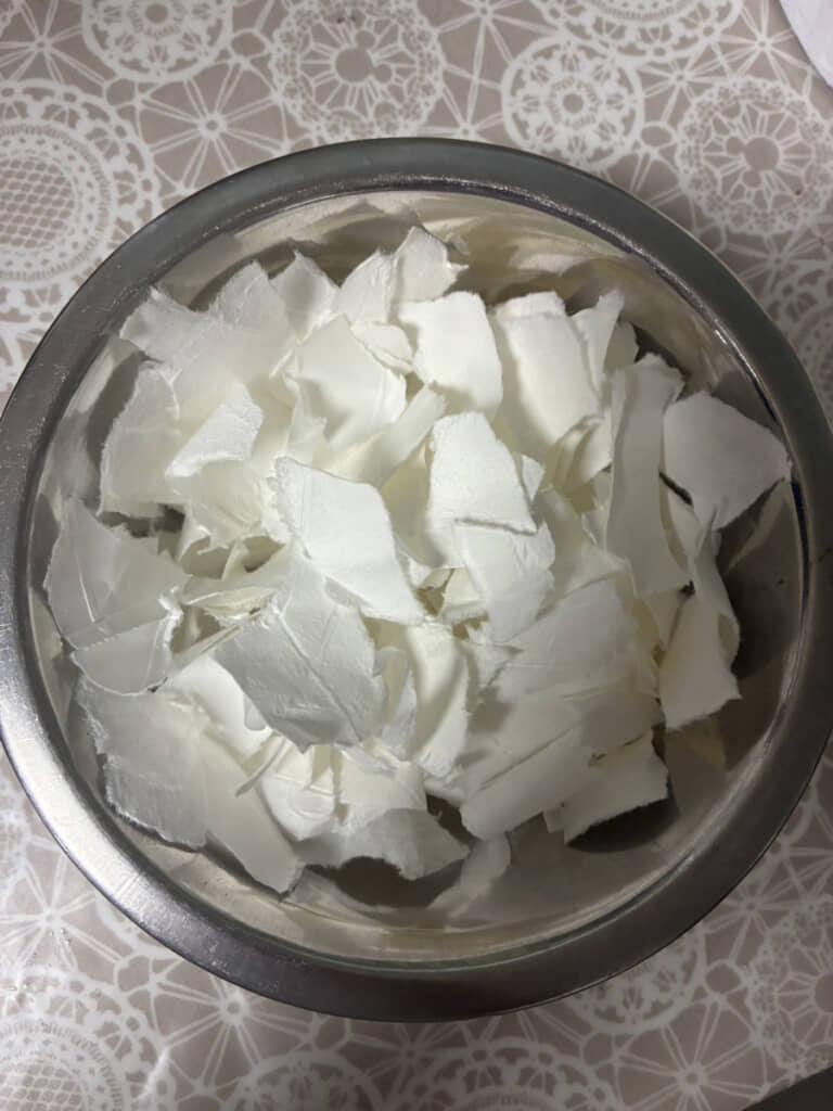 つなぎとして使う牛乳パック