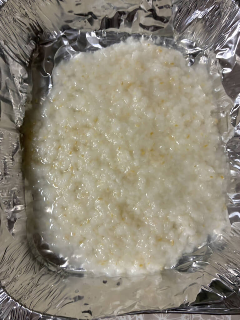 ドロドロの紙すき液に