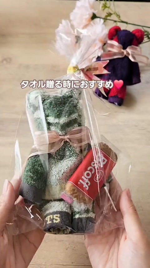 袋に入れてクッキーと一緒にプレゼント