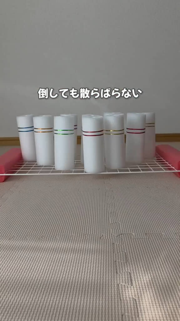 倒しても散らばらないボウリングピンの完成！