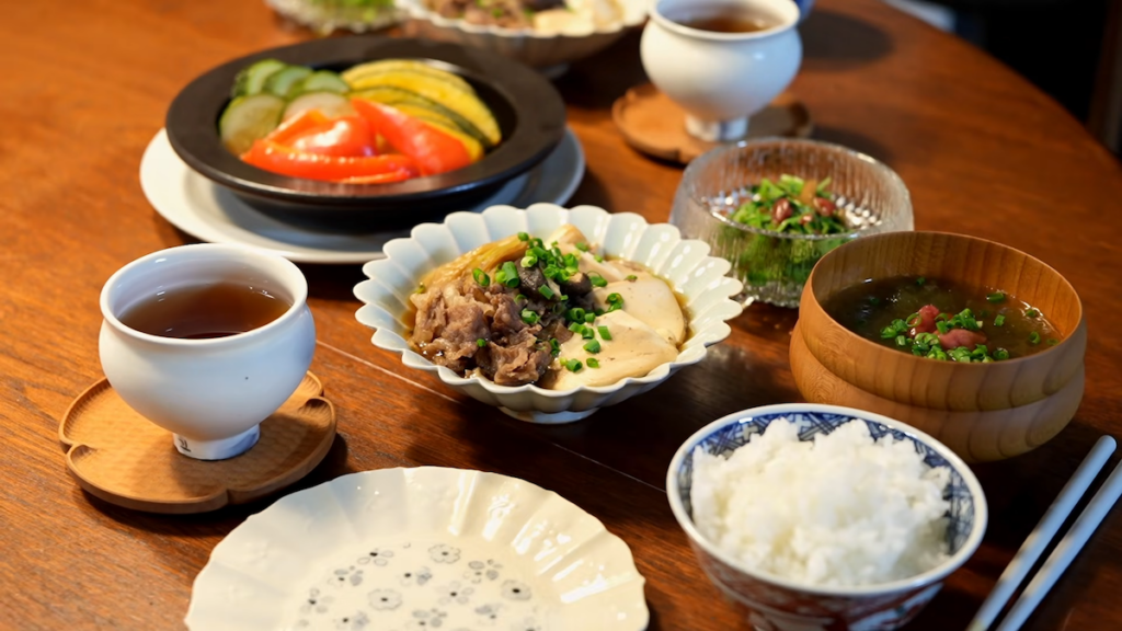 品数豊富な夕食が完成
