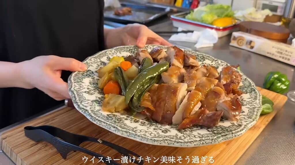 チキンのウイスキー漬けが完成！