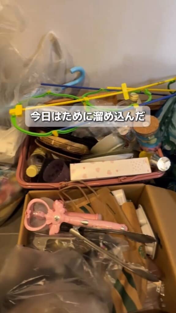 溜め込んだゴミの数々