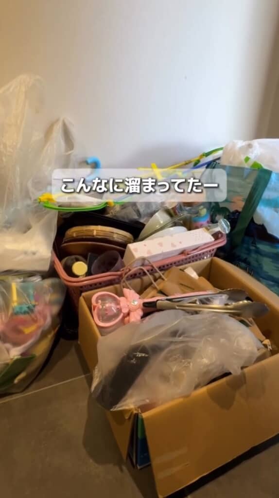 今回仕分けする溜まったゴミ