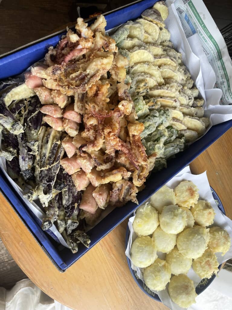 2時間かけて揚げた天ぷら
