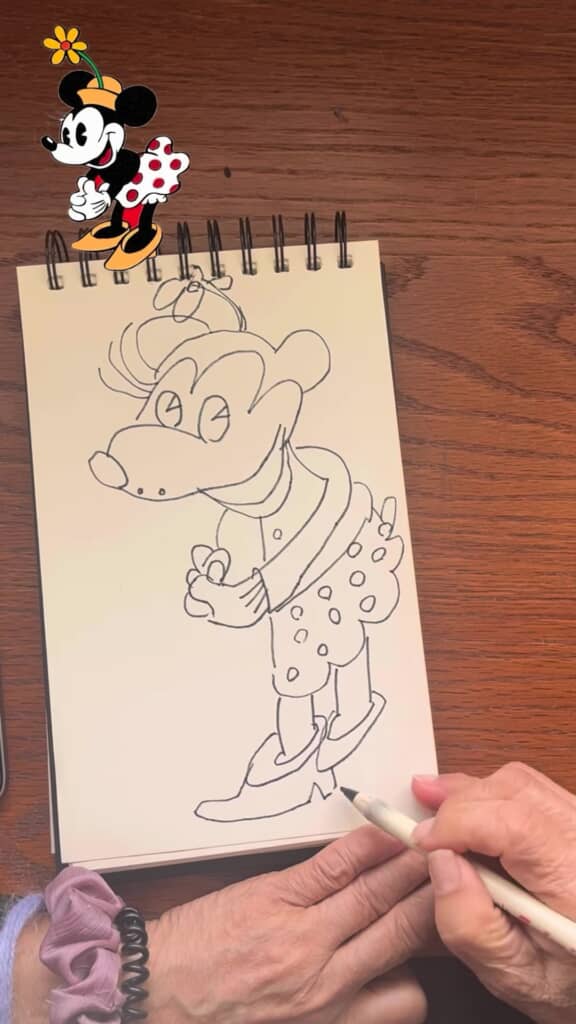 おばあちゃんが描いたミニーマウス
