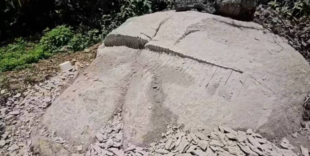 庭にある巨大な岩→コツコツ削っていくと…… 2カ月後、驚がくの光景に「いやすごいわ」「感動です」(1/3) | ライフスタイル ねとらぼ