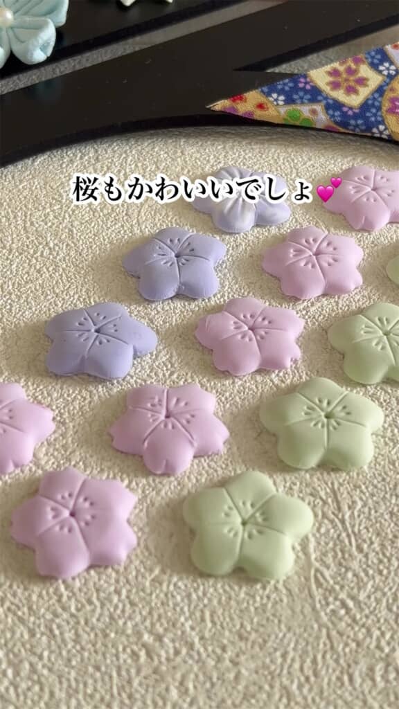 粘土で作った桜