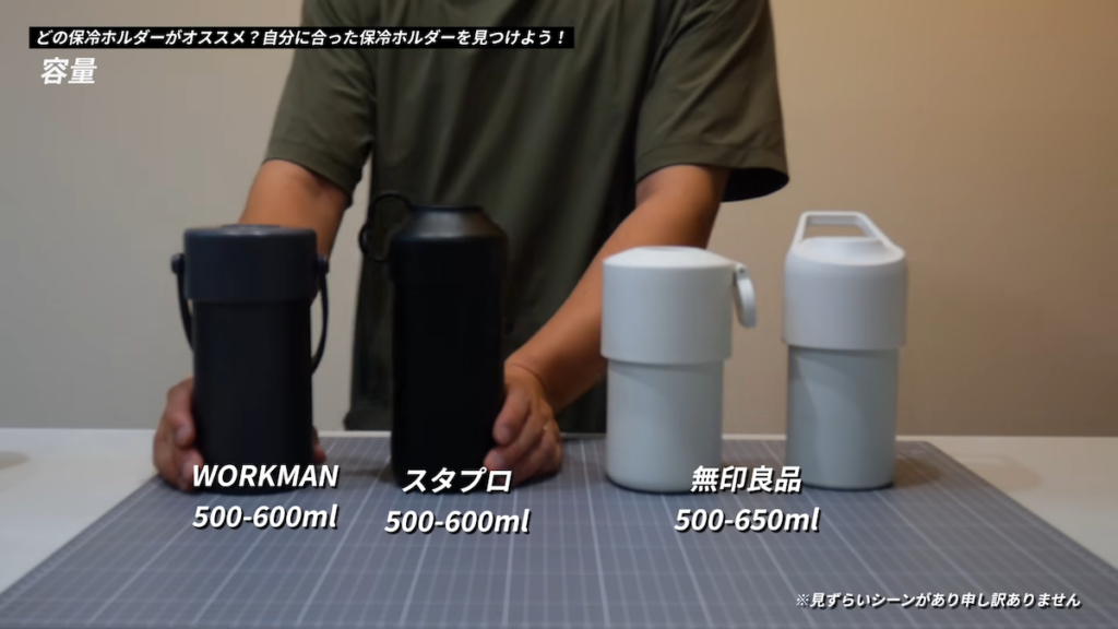 対応サイズが異なる4つのペットボトルホルダー