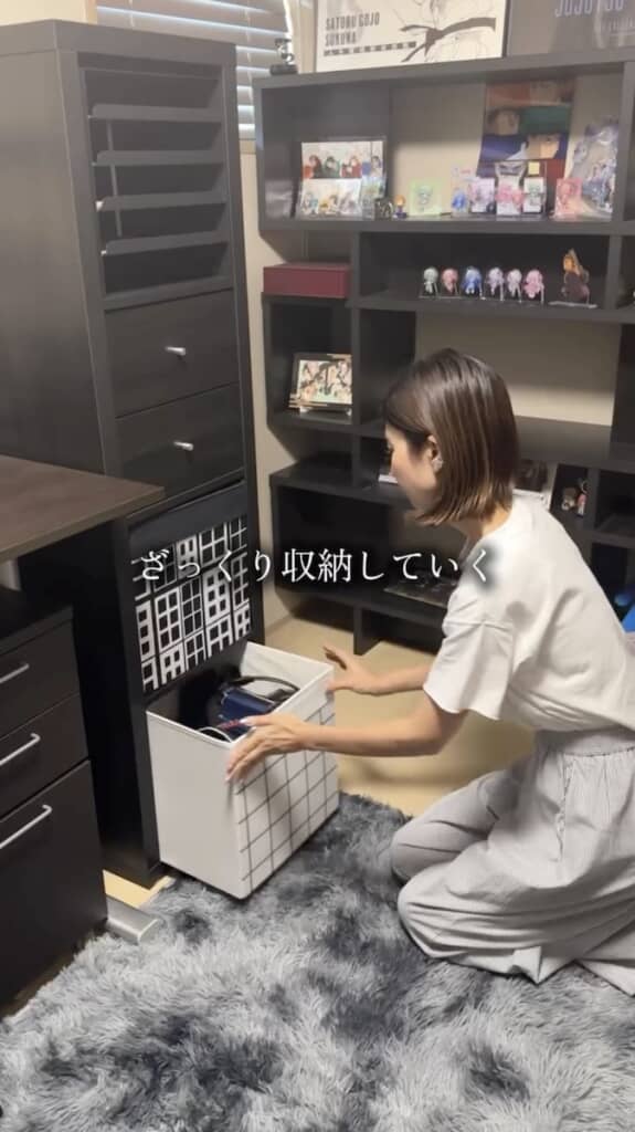 下段には大きめのものを収納