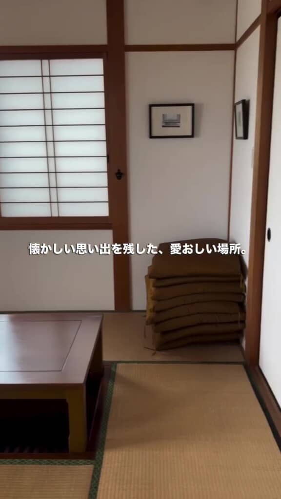 もとの温かみを生かした畳のリビング