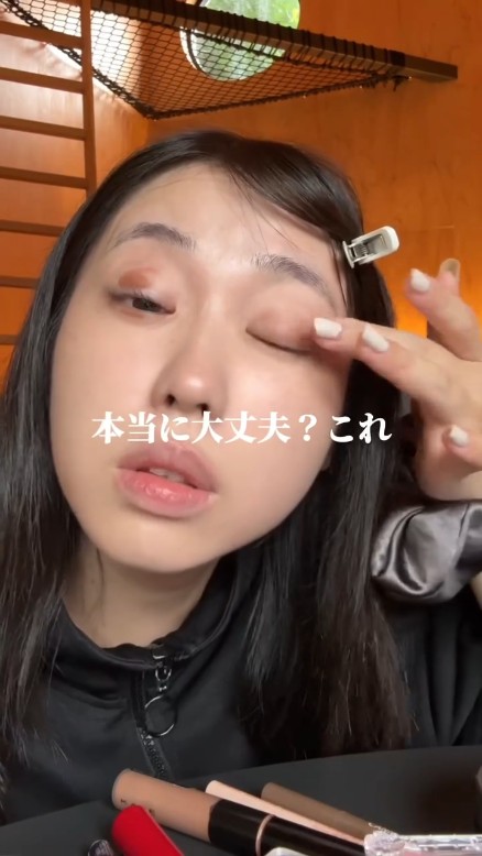 途中で不安がよぎる姉