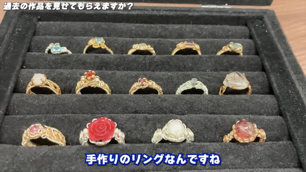 ハンドメイド作家・961さんのワイヤーリング作品