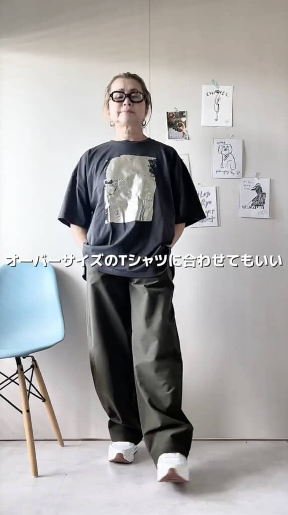 オーバーサイズTでゆるっと